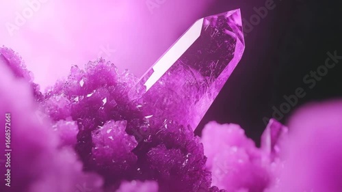 Stunning Amethyst Crystals with Vibrant Purple Color and Detail