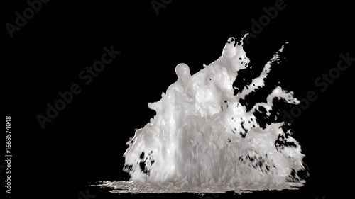 4k abstract liquid fluid water character  dancing on black background,funny mascot loop animation, motion design ,seperate character with alpha channel.