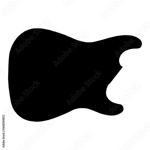 Electric Guitar Body Outline Vector 