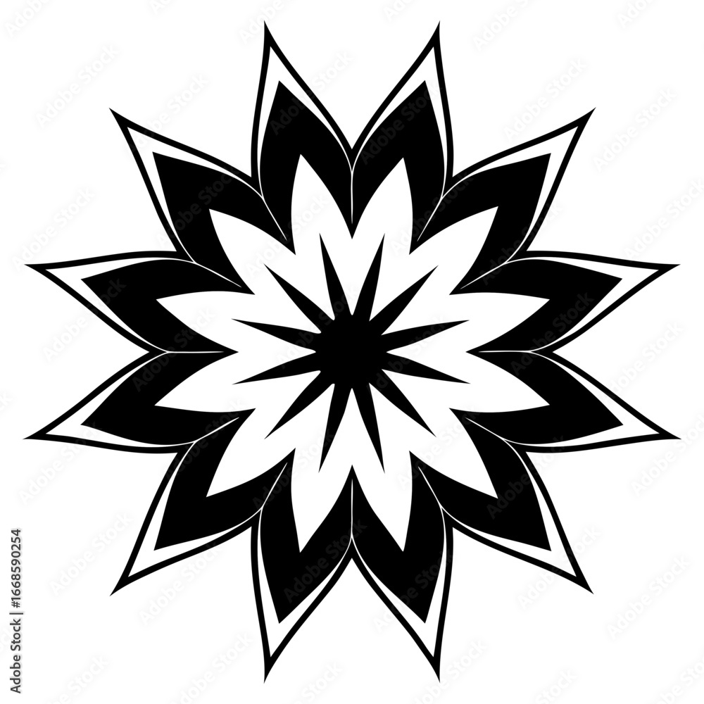 Obraz premium Floral Burst Vector