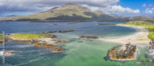 Foto Panorama of Glassilaun Beach in Connemara, Ireland