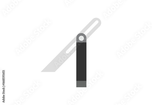 Sliding T-Bevel / Bevel Gauge isolated in white background – Vector Illustration