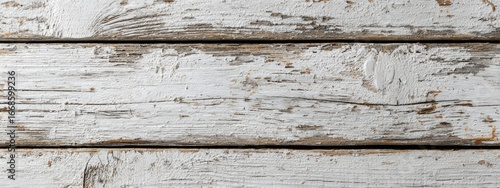 Weathered whitewashed wood planks, showing age, texture, and paint chipping