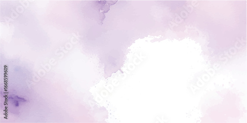 Soft Lavender Watercolor Background with Purple Aquarelle Wash for Hand-Painted Artistic Design, Elegant Invitations, and Web Templates