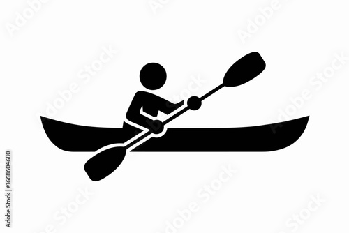 Kayaking Silhouette Icon