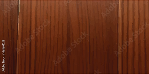 Polished Glossy Brown Wooden Background – High Gloss Surface Texture with Retro Classic Wooden Plank Design and Natural Grain Finish