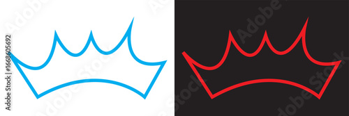 Teardrop outline vector design. Minimalist illustration featuring three teardrop outlines mirrored in negative space, ideal for abstract design and backgrounds. vector illustration