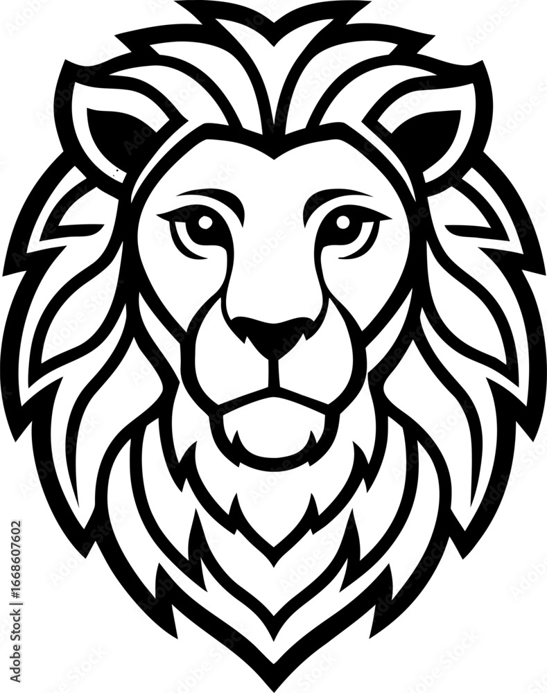 Obraz premium head of a Lion icon
