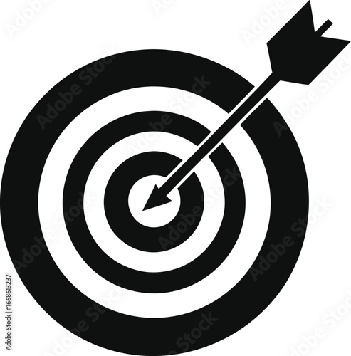 Bullseye: A precision shot captures the essence of accuracy and focus, where a single arrow finds its mark, embodying the spirit of achieving one's goals.