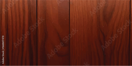 Close-Up of Deep Brown High Gloss Lacquered Wooden Paneling – Elegant Polished Wood Texture with Natural Grain, Retro Background, and Rich Reflective Surface