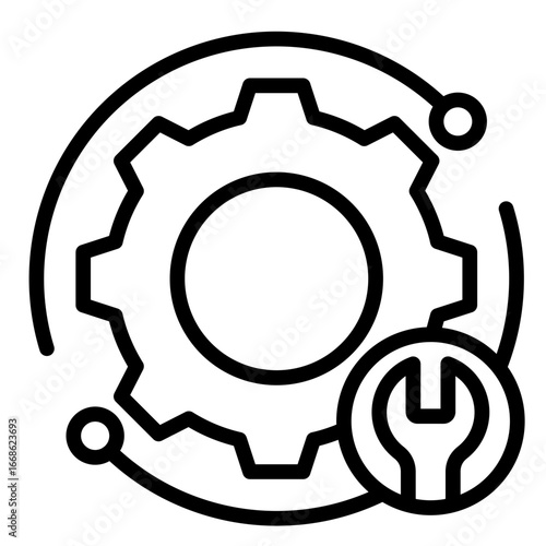 Gear Circuit  Icon Set Multiple Style Collection