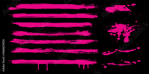 black pink brush pattern car sticker banner sporty abstract line pink black color combination grunge brush pattern modern motorsport racing design