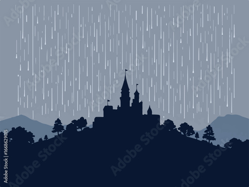 Medieval Fairytale Fantasy Castle Landscape