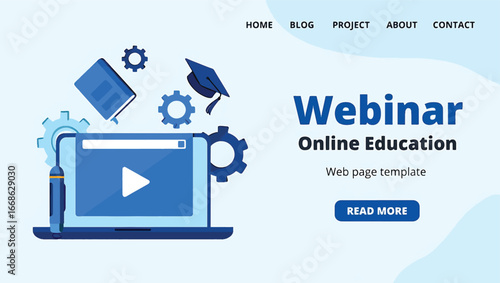 Webinar Online Education Web Page Template