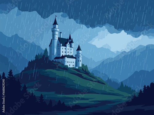 Medieval Fairytale Fantasy Castle Landscape