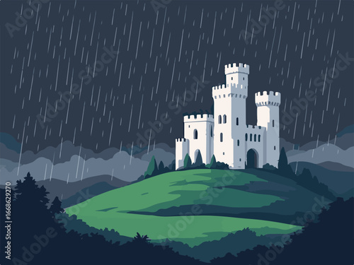 Medieval Fairytale Fantasy Castle Landscape