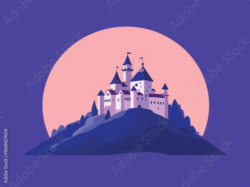 Medieval Fairytale Fantasy Castle Landscape