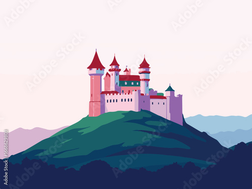 Medieval Fairytale Fantasy Castle Landscape