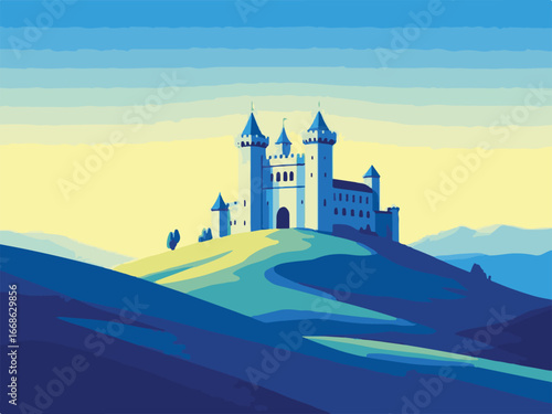 Medieval Fairytale Fantasy Castle Landscape