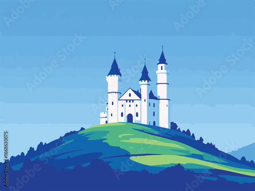 Medieval Fairytale Fantasy Castle Landscape
