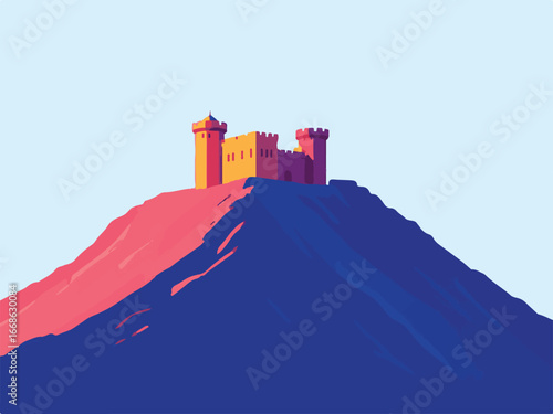 Medieval Fairytale Fantasy Castle Landscape