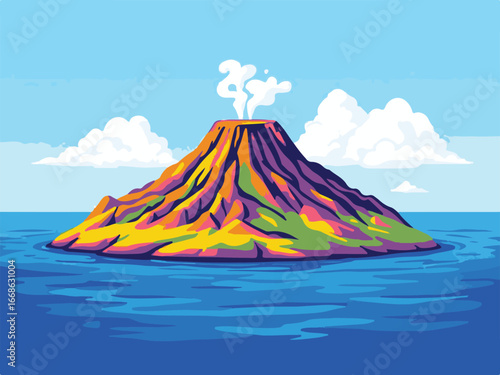 Volcano Eruption Landscape