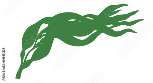 Green Kelp Plant Illustration.