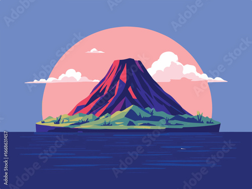Volcano Eruption Landscape