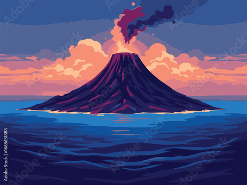 Volcano Eruption Landscape