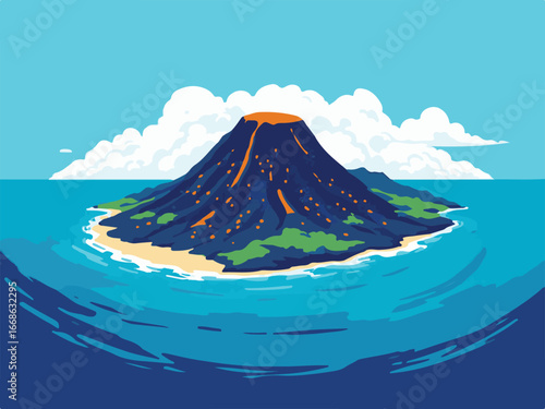 Volcano Eruption Landscape