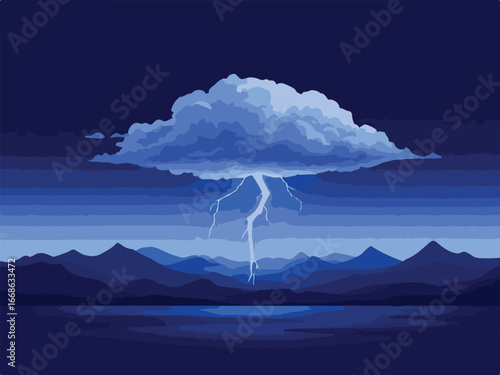 lightning over the lake