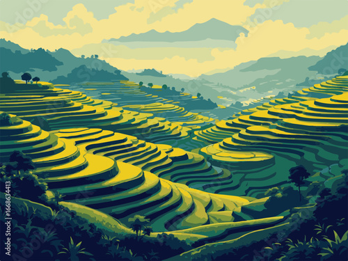 rice terraces bali indonesia