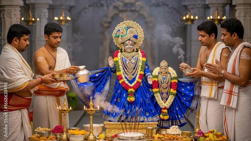 Varaha Jayanti  Hartalika Teej  Ganesh Chaturthi  Samvatsari Balarama Jayanti Hindu Deities Puja Ceremony in Temple