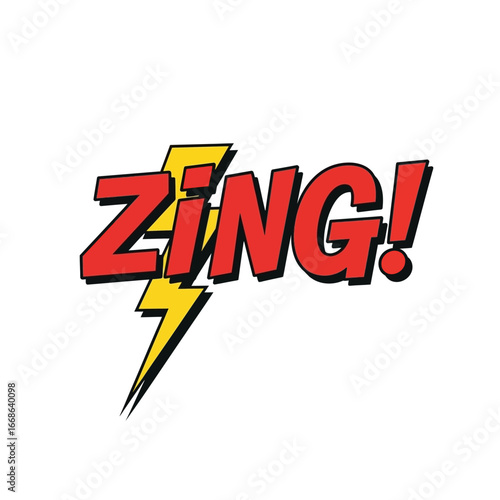 Bold "ZING!" Comic Book Sound Effect