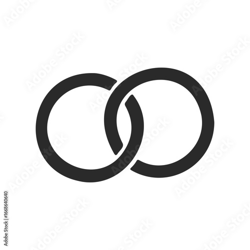 Simple interlocking rings symbolizing unity and connection