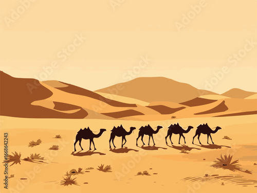 camel in the desert