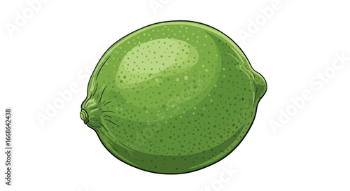 Vibrant Green Lime: A Fresh Citrus Fruit for Culinary Delights.