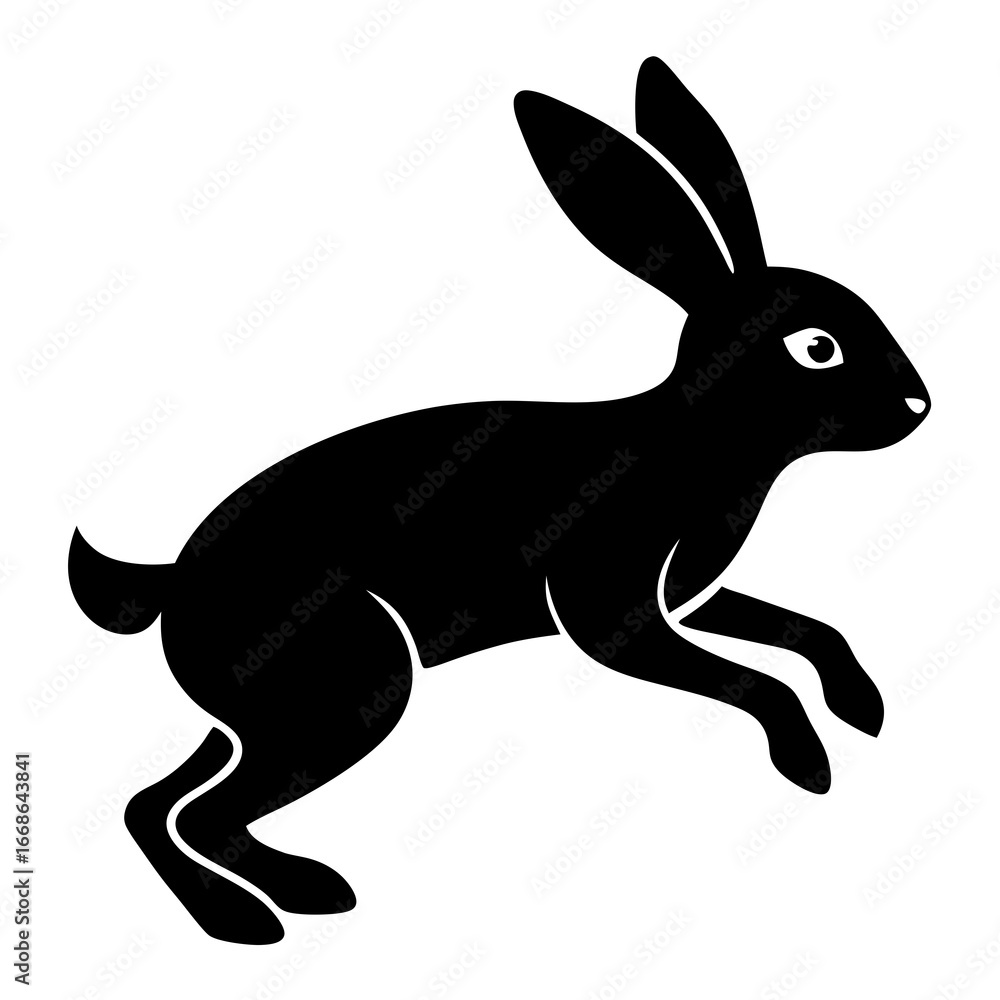 Obraz premium Rabbit Hop Silhouette