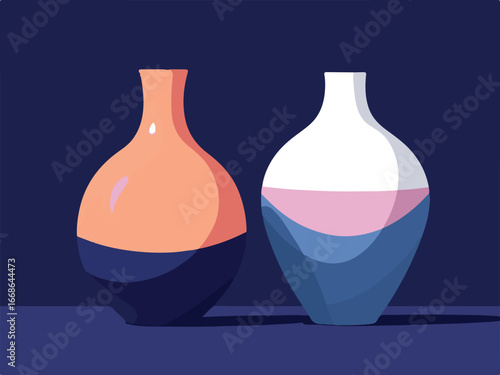 Laboratory Flasks with Chemical Solutions
