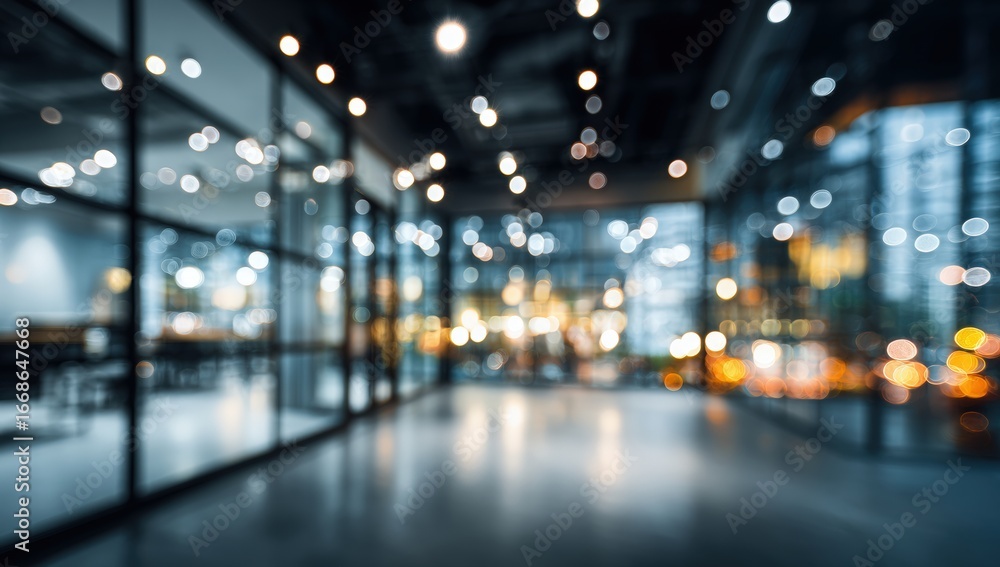 Fototapeta premium Blurred interior view of a modern building