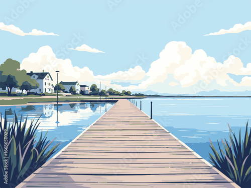 Pier with Seagulls