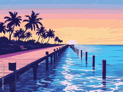 Tropical Pier View