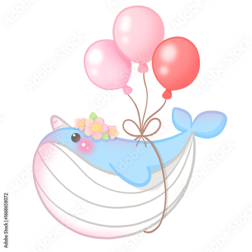 happy birthday card with balloons