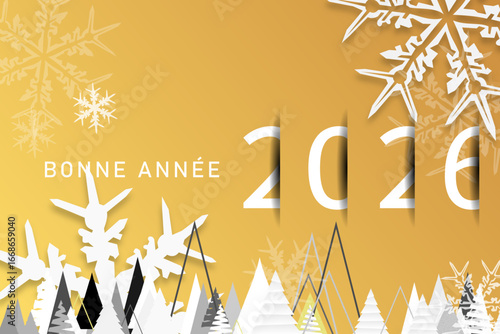 Bonne année - meilleurs vœux 2026 - vecteur pour affiche bannière salutation et célébration du nouvel an 2026.