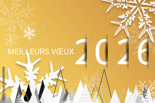 Bonne année - meilleurs vœux 2026 - vecteur pour affiche bannière salutation et célébration du nouvel an 2026.