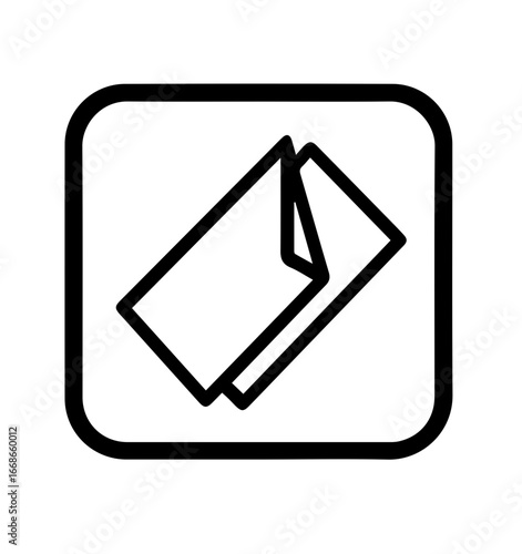 Tape icon in minimal black outline style on white background