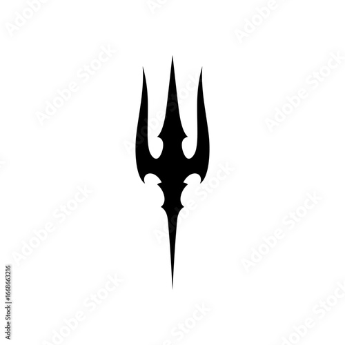 Neptune Trident Icon for Nautical Concept