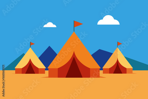 camping in the mountains