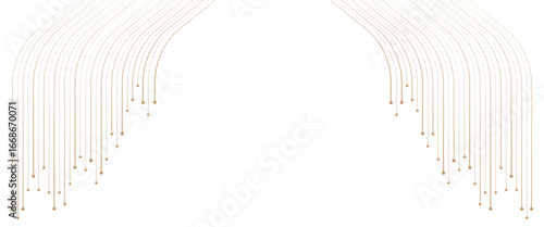 Vector digital technology gold lines graphic abstract design