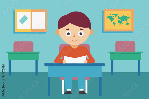boy in the classroom
